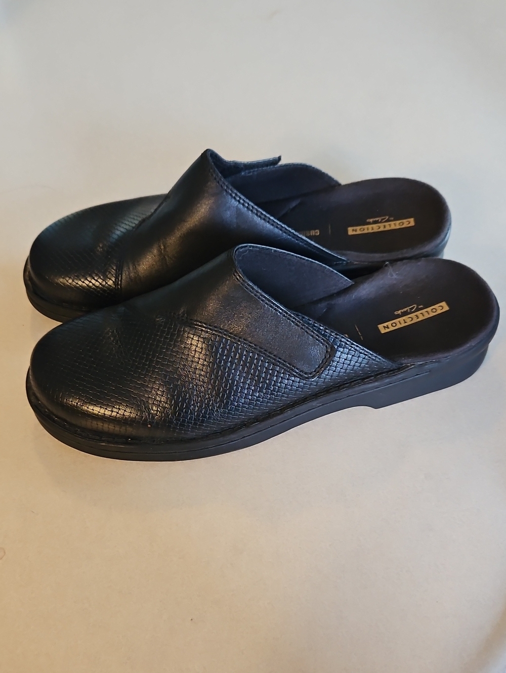 Clarks Black Patty Tayna Slip On Mules